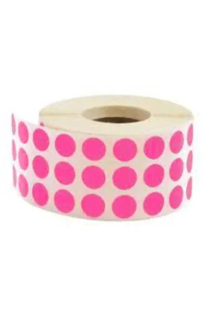 Herboy 10 Mm Nokta Etiket 4000"li Pembe