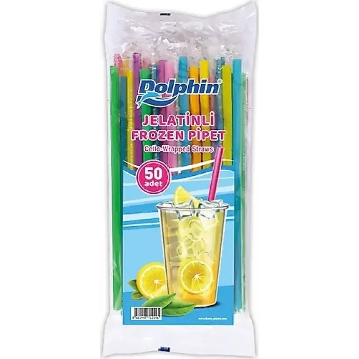 Universal Körüklü Tekli Ambalajlı Renkli Pipet 50"li