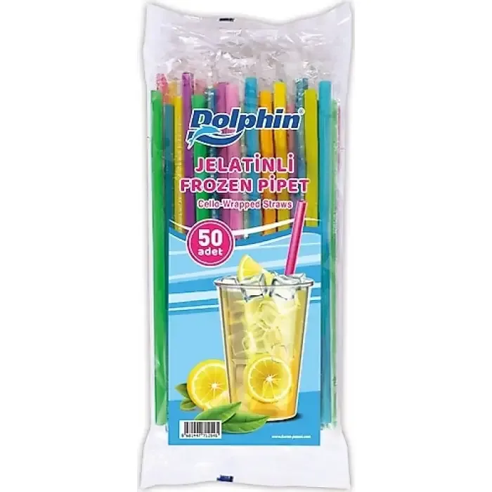 Universal Körüklü Tekli Ambalajlı Renkli Pipet 50"li