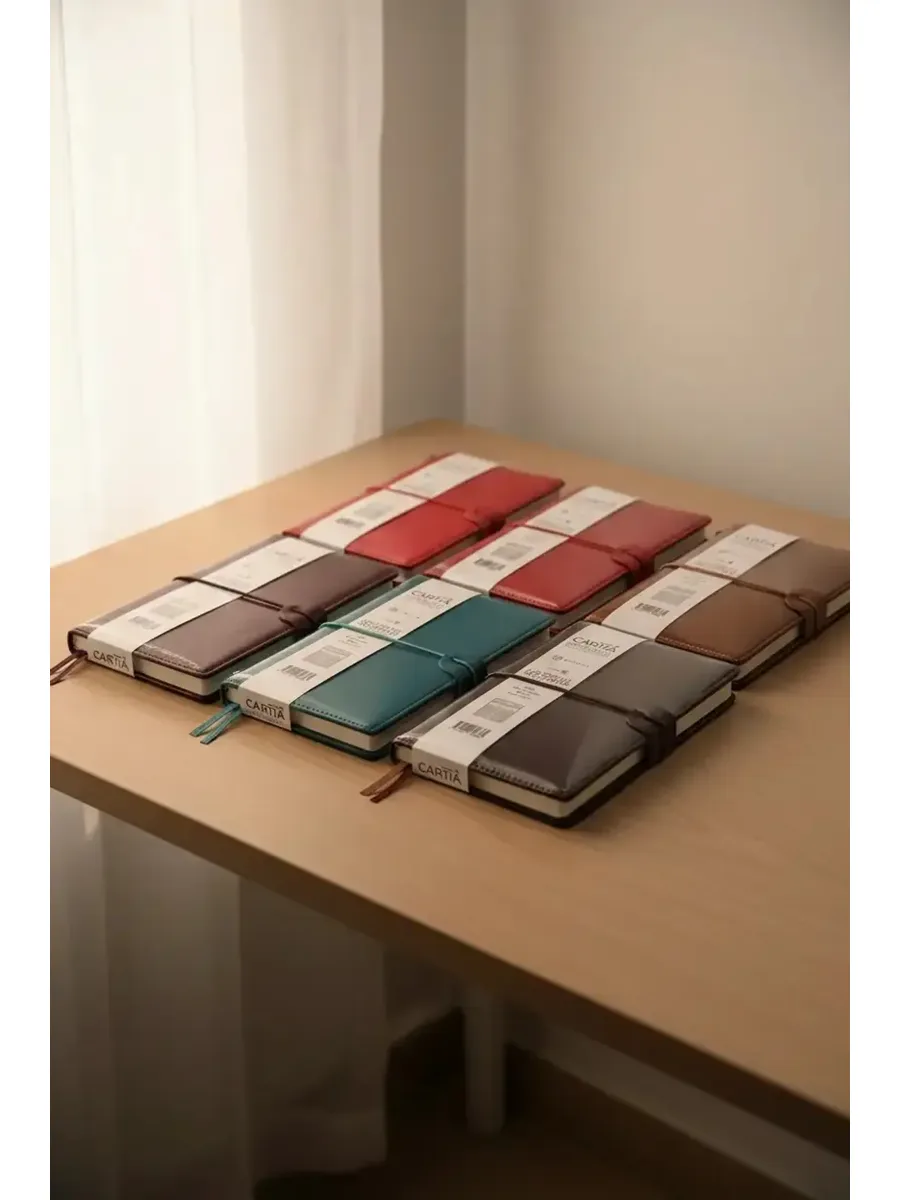 Cartıa 12x19 Deri Kapak Lastikli 3 Lü Set Defter Kareli-çizgili-noktalı (r Model)