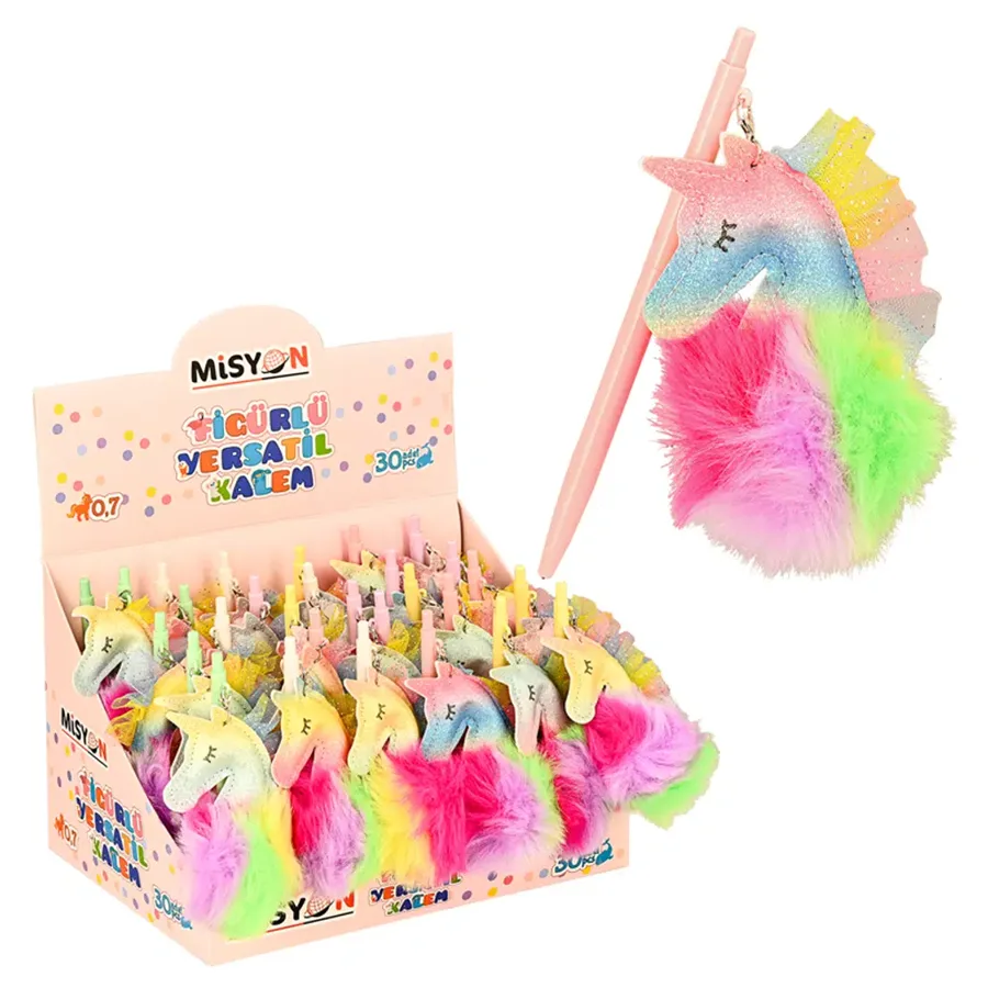 Misyon 0.7 Versatil Kalem Peluş Unicorn Figürlü Msy-0378