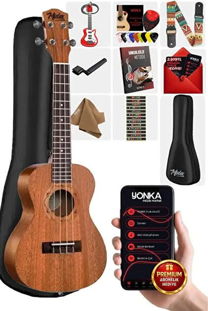 Midex Ukx-901m Açık Kahve Ukulele