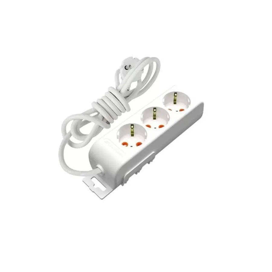 Mutlusan Ri-tech 3lü 1 Metre Topraklı Grup Priz