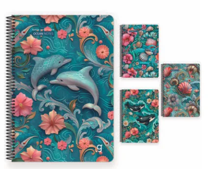 Gıpta Ocean Notes A4 Karton Kapak Spiralli Defter Kareli 80 Yp 7405