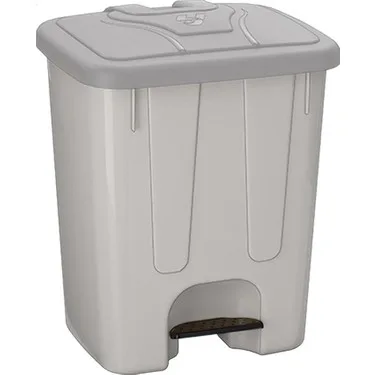 Arı Plastik Pedallı Çöp Kovası Köşeli 25 Lt Kovalı Gri 4250 No 2 7141