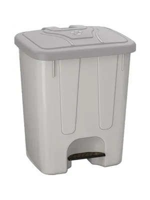 Arı Plastik Pedallı Çöp Kovası Köşeli 25 Lt Kovalı Gri 4250 No 2 7141