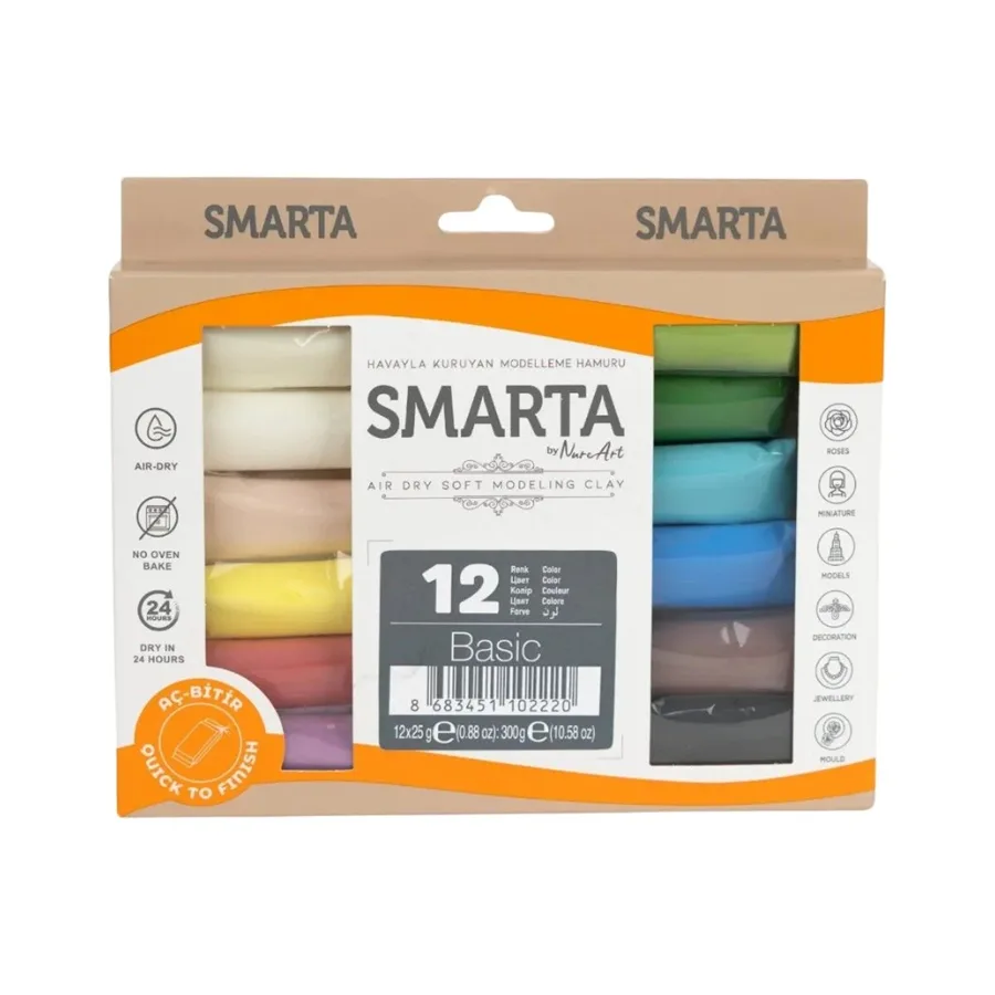 Smarta Basic Modelleme Hamuru 12"li (12x25gr) 30000090