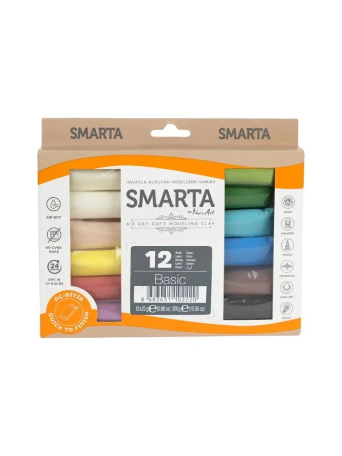 Smarta Basic Modelleme Hamuru 12"li (12x25gr) 30000090