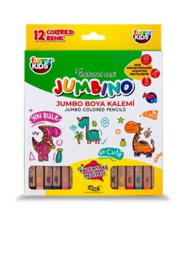 Rich Funny Kids Jumbo Kuruboya Kalemi 12 Li 19841