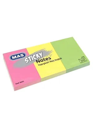 Mas 35x51 Mm Neon Yapışkanlı Not Kağıdı 3651