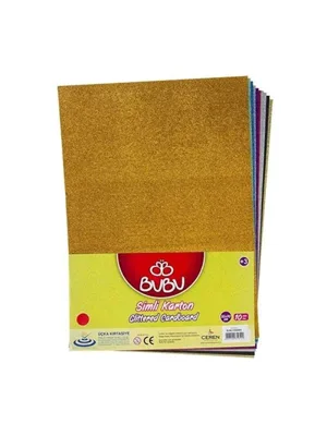 Bubu 50x70 Simli Fon Kartonu Karışık Renk 10 Lu Fk0003