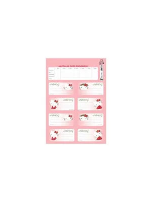 Keskin Color Hello Kitty Okul Etiketi Ders Programlı 3 Lü 220130-08