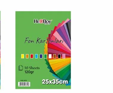 Herboy 25x35 120 Gr Fon Kartonu 10"lu Karışık Renk Hrb-3879