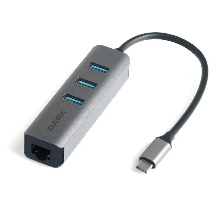 Dark Dk-ac-u31x3gl Usb 3.1 Type-c Girişli Gigabit Ethernet ve Usb Hub Çoğaltıcı