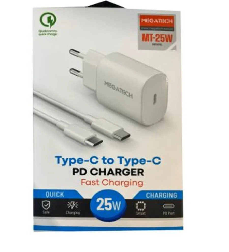 Megatech Mt-25w Pd Type-c To Type-c Kablo ve Şarj Aleti