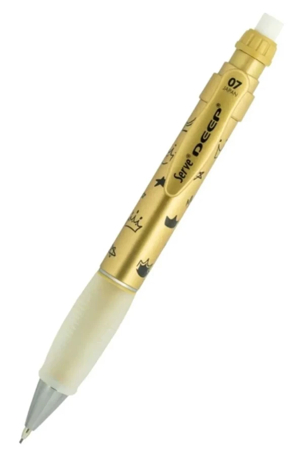 Serve Deep Premium Metalik Sketch Seri 0.7 Versatil Kalem Royal Gold-crown 07-dmaltın
