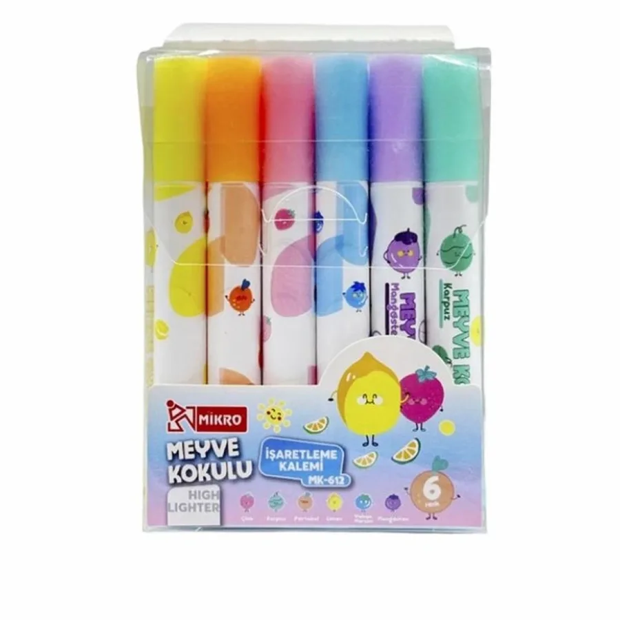Mikro Fosforlu Kalem 6 Lı Meyve Kokulu Mk-612-12
