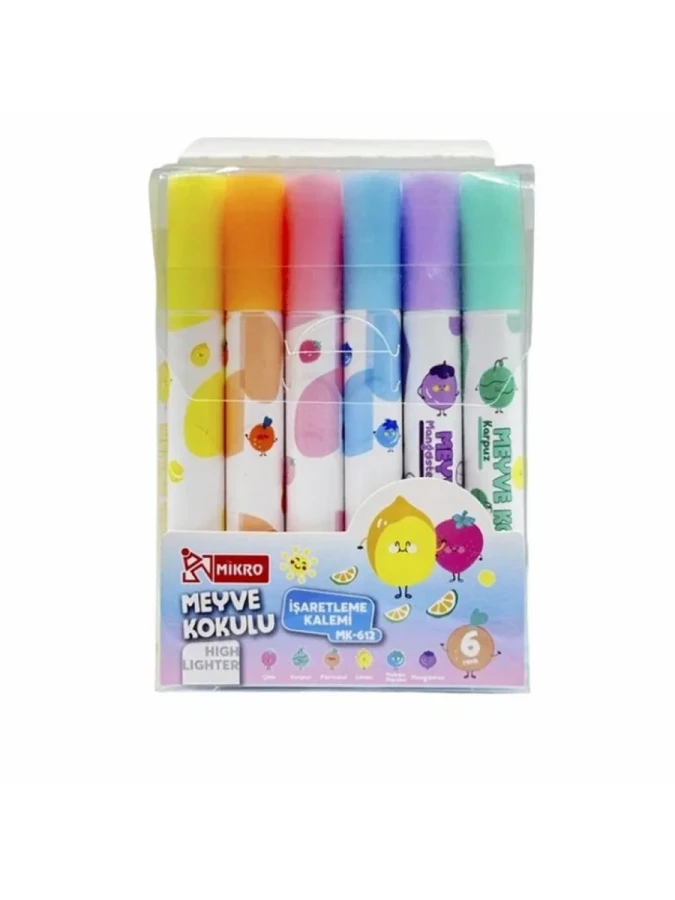 Mikro Fosforlu Kalem 6 Lı Meyve Kokulu Mk-612-12