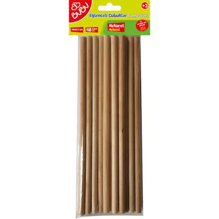 Bubu 20x0.5 Cm Natural Eğlenceli Çubuklar 24"lü Hs0018