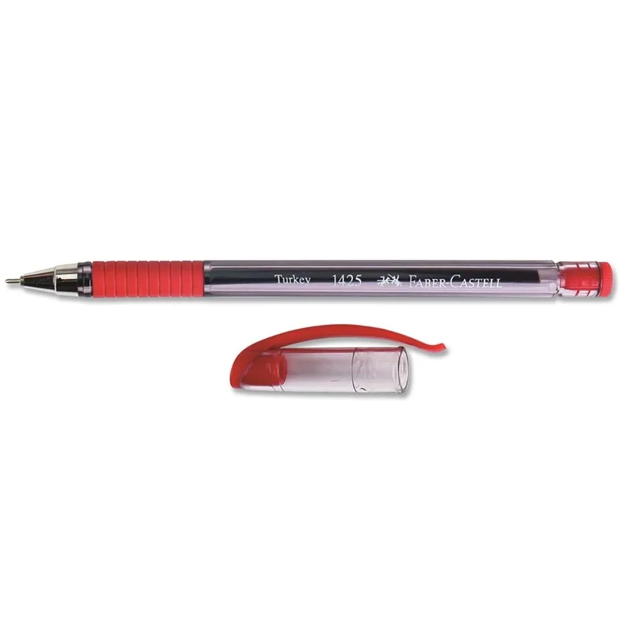 Faber Castell 1425 İğne Uçlu Tükenmez Kalem Kırmızı