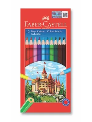Faber Castell Kuruboya Kalemi 12 Renk Tam Boy 116312