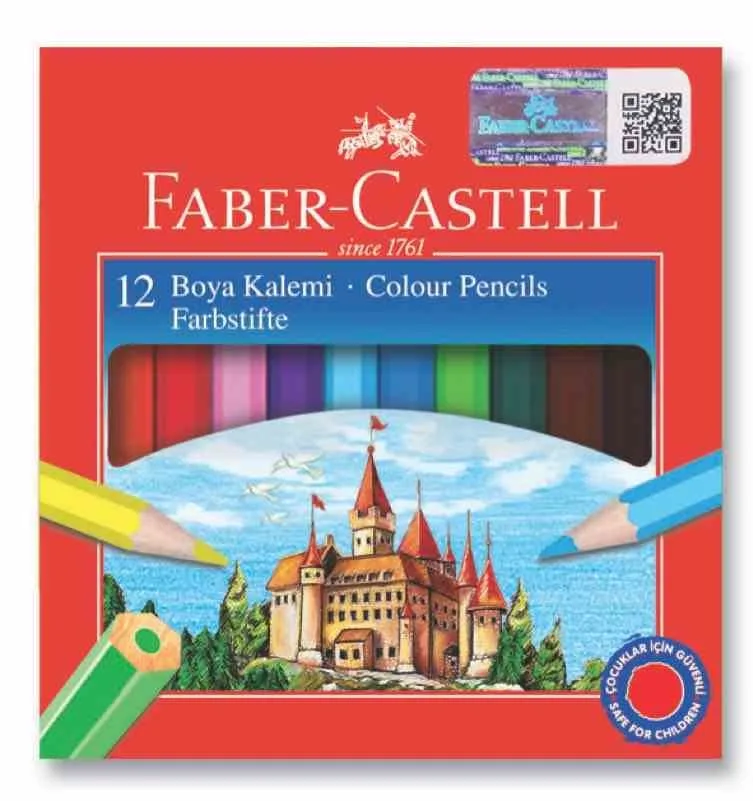 Faber Castell Kuruboya Kalemi 12 Renk 1/2 Boy