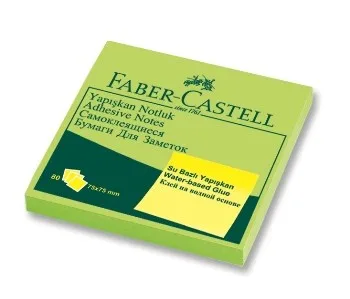 Faber Castell 75x75 Mm Yapışkanlı Not Kağıdı Yeşil 65433