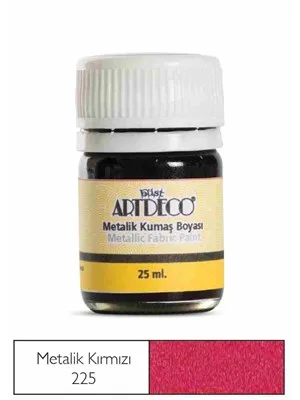 Artdeco 25 Ml Metalik Kumaş Boyası Kırmızı 11a-225