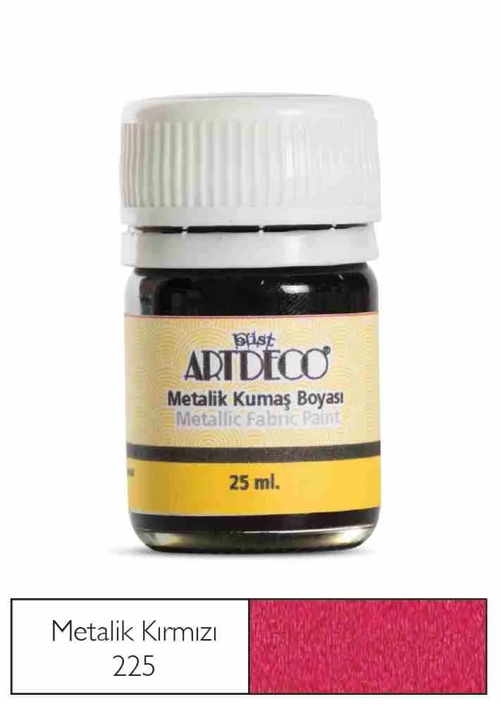 Artdeco 25 Ml Metalik Kumaş Boyası Kırmızı 11a-225