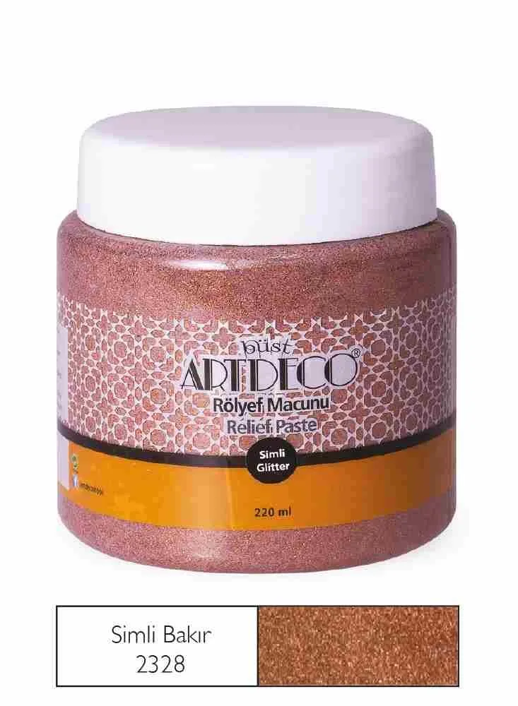 Artdeco 220 Ml Simli Rölyef Macunu Bakır 2328
