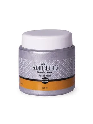 Artdeco 220 Ml Simli Rölyef Macunu Gümüş 2322