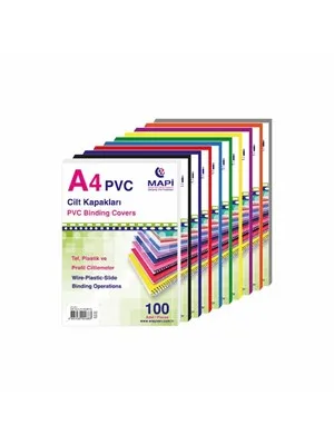 Mapi Spiral Kapak Pvc A4 Beyaz 160mic 100 Lü