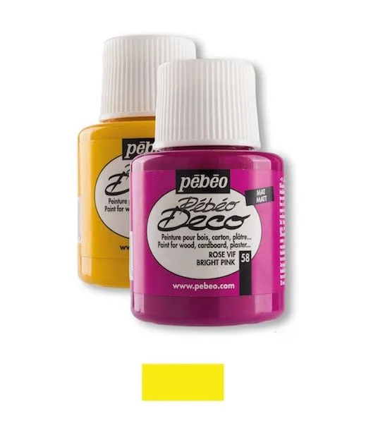 Pebeo Deco 110 Ml Ahşap Boyası Limon Sarı 56