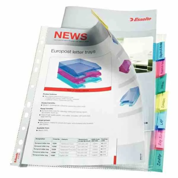 Esselte Ayraçlı Poşet Dosya 8 Renk Slt-414150