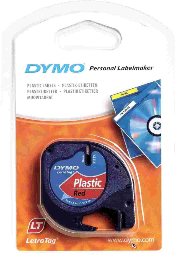 Dymo 12 Mmx4m Plastik Kırmızı 91203