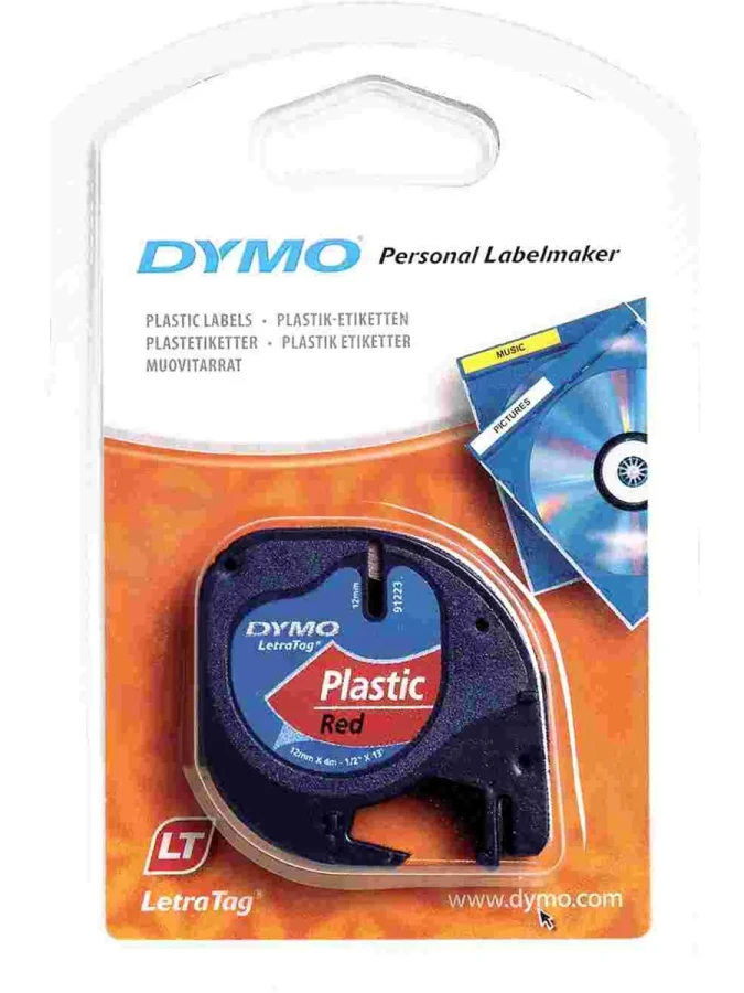 Dymo 12 Mmx4m Plastik Kırmızı 91203