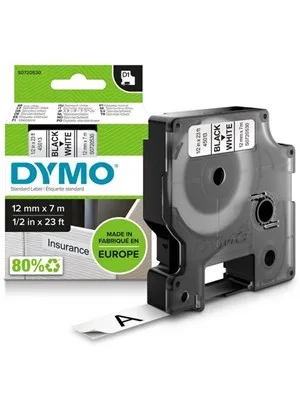 Dymo 12 Mmx7m Beyaz/siyah Şerit 45013