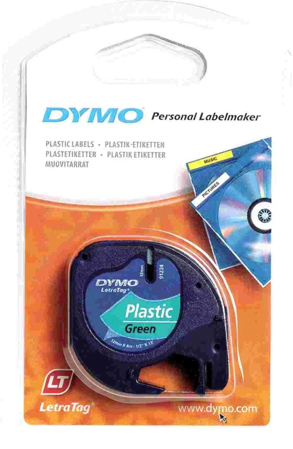 Dymo 12 Mmx4m Plastik Şerit Yeşil 91204