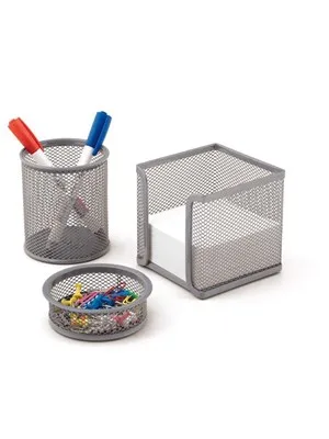 Mas Metal Perfore 3 Lü Set Gümüş 505