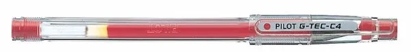 Pilot 0.4 G-tec Jel Mürekkepli Tükenmez Kalem C4 Kırmızı