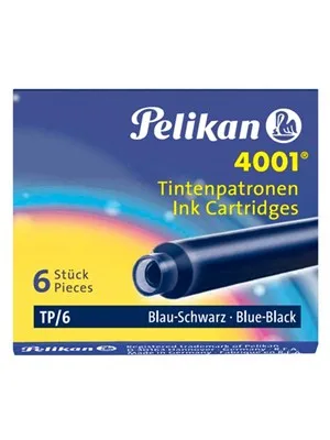 Pelikan Kartuş Siyah 6 Lı 4001