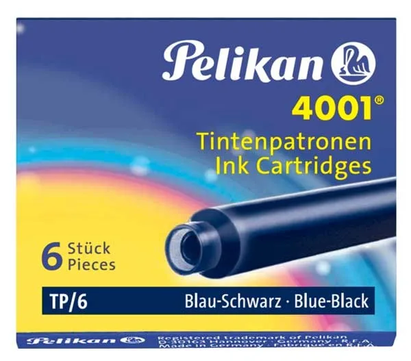 Pelikan Kartuş Siyah 6 Lı 4001