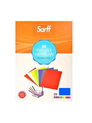 Sarff A4 160mic Pvc Cilt Kapağı 100"lü Mavi 15201014