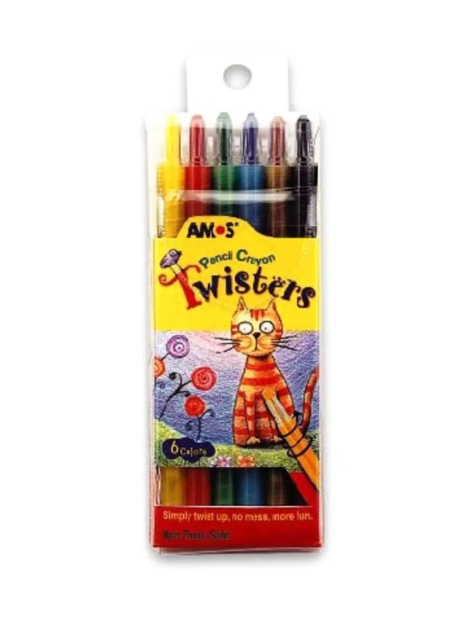 Amos Kumaş Boya Seti Mum Boya 6 Desen 5renk