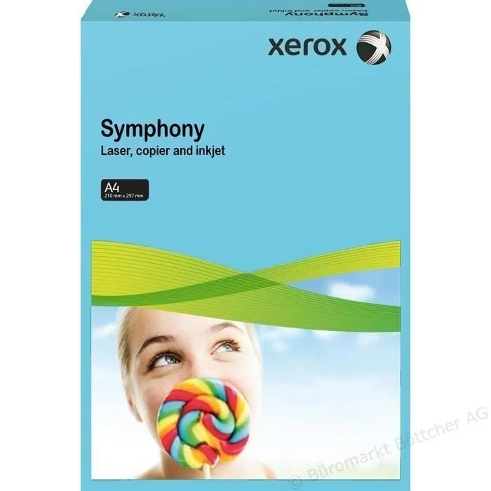 Xerox Symphony A4 80 Gr 500"lü Renkli Fotokopi Kağıdı Su Mavisi 003r93959