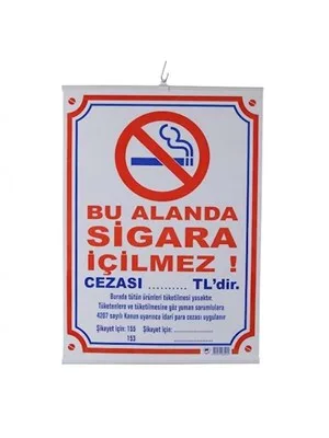 Odak 50x70 Sigara İçilmez Levhası