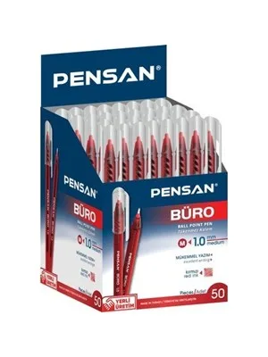 Pensan Ofispen Tükenmez Kalem Kırmızı 1010