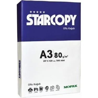 Starcopy A3 80 Gr Fotokopi Kağıdı 500 Lü