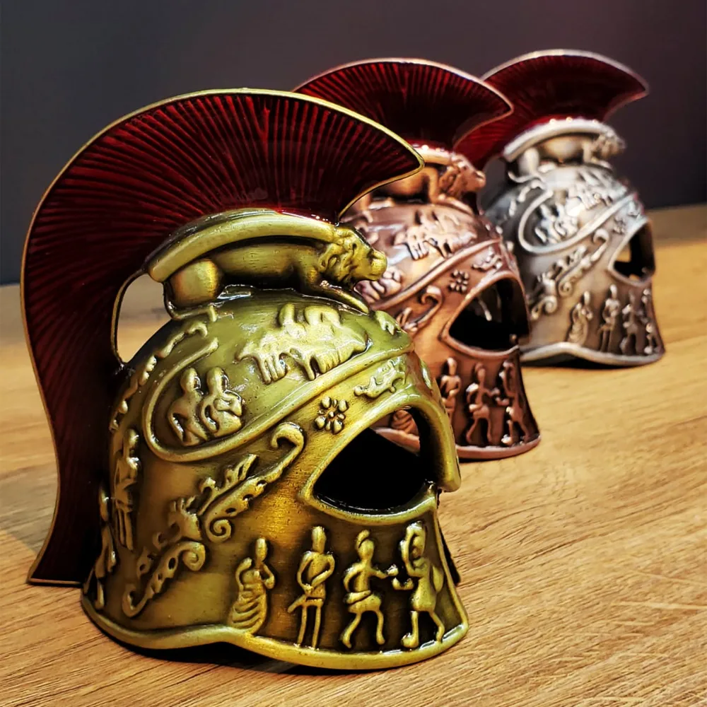 Metal Dekoratif Şövalye Miğferi - Tarihi Tasarım - 10x5 cm