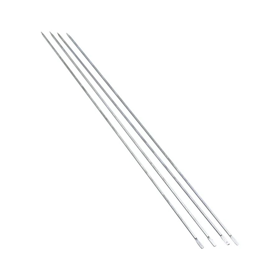 İnce Kare Kesim Metal Ciğer ve Domates Şişi - 50 cm